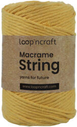  Loop'n craft 3mm macrame kifésülhető fonal 30 Sárga