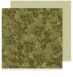 Valex Decor Vintage virágmintás fólia ív 55 x 55cm, 20db - Olivazöld (VF55-88)