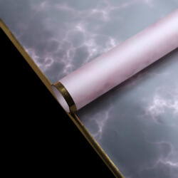 Valex Decor Aranyszegélyes, márványmintás fólia ív 57 x 57cm, 20db - Világos rózsaszín (PX57-16)