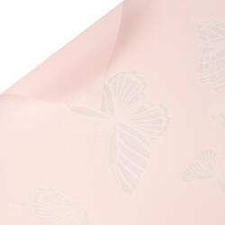 Valex Decor Pillangós matt fólia ív 57 x 57cm, 20db - Púder rózsaszín (BF57-19)