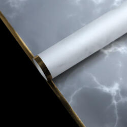 Valex Decor Aranyszegélyes, márványmintás fólia ív 57 x 57cm, 20db - Fehér (PX57-01)