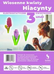  Elektrosztatikus matricák Tavaszi jácint virágok 3 db Kunke (kunke stickers)