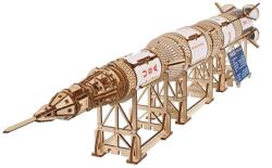 UGears Puzzle 3D, NASA Saturn V, Ugears, lemn, 500 piese