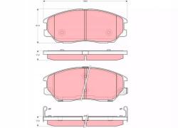 TRW Fékbetét Kia Opirus 03- Szenzorral