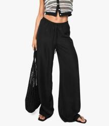 Boohoo Fekete Klasszikus Széles Egyenes Szárú Nadrág Gumis Derékkal Boohoo 38