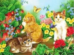 NORIMPEX - Puzzle Tablou Diamant: Pisici și fluturi 30x40cm - 1 - 39 piese