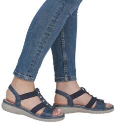 RIEKER Sandale dama din piele naturala, Rieker 60452-12, bleumarin
