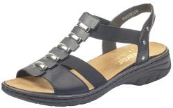 RIEKER Sandale dama din piele naturala, Rieker 64580-00, negru