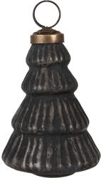 Clayre & Eef Set 6 globuri brad Craciun sticla neagra 6x9 cm (6GL4679X)