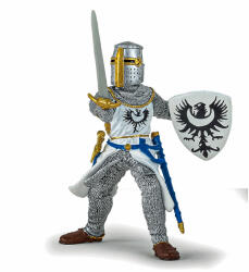 Papo Figurina Papo Cavaler Alb cu Sabie, scut si detalii pictate manual (Papo39946) Figurina