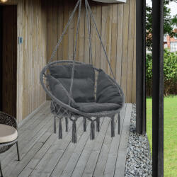 [casa.pro] Fotoliu suspendat Kailua pentru interior si exterior, gri inchis (73694380)