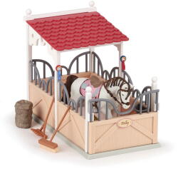 Papo Set Papo boxa de spalat caii cu cal si accesorii, multicolor (Papo60117) Figurina