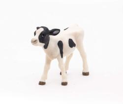 Papo Figurina vitel alb cu negru Papo, realista, pictata manual, 10 cm (Papo51149) Figurina