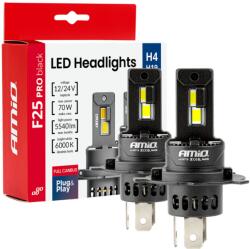 AMiO Becuri LED H4 H19, 70W 5540lm, CANBUS, 12 24V, 6000K (04719)