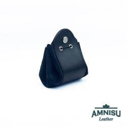 Amnisu Fekete - kékes fekete bőr 2in1 szütyő és kockatálca M8031-6013