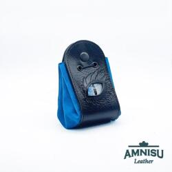 Amnisu Fekete - világoskék sárkányszemes bőr 2in1 szütyő és kockatálca - Havier