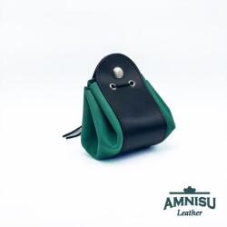 Amnisu Fekete - zöld bőr 2in1 szütyő és kockatálca M8031-7001