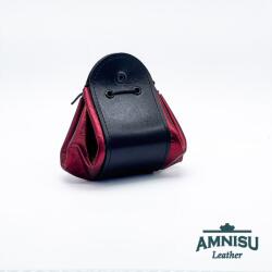 Amnisu Fekete - metál bordó bőr 2in1 szütyő és kockatálca M8031-5006