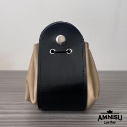 Amnisu Fekete - bézs bőr 2in1 szütyő és kockatálca M8031-9003