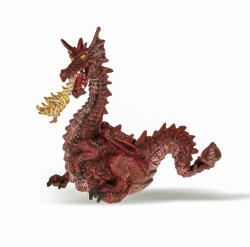 Papo Figurina Papo Dragon Rosu cu Flacara, pictata manual (Papo39016) Figurina
