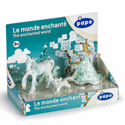 Papo Set figurine Papo Regina Ghetii cu unicorn si pisica, 3 piese (Papo80506) Figurina