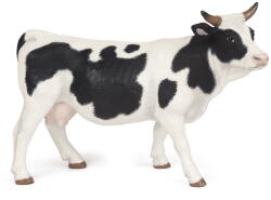Papo Figurina vaca Papo alb-negru, realista, pictata manual, 14 cm (Papo51148) Figurina