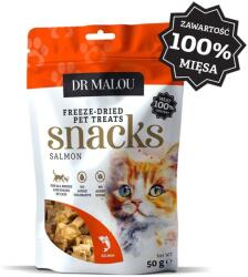 DR MALOU cuburi din carne de somon 50 g recompense pentru pisici 100% liofilizate