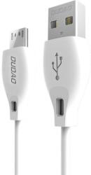 Dudao Cablu de date Dudao , USB la Micro-USB, 2.4A, 2m, Alb (6970379611692)