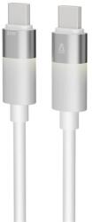 AVAX Töltőkábel, USB-C - USB-C, 60W, 1 m, AVAX CB316 Glowy , fehér (AXCB316)