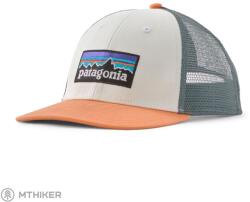 Patagonia P-6 Logo LoPro Trucker baseball sapka, white w/peach sherbet