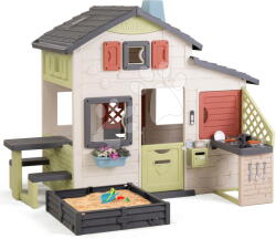 Smoby Căsuța Prietenilor cu spațiu de joacă multifuncțional Friends House Life Smoby extensibilă cu protecție UV (SM810300-P) Casuta pentru copii