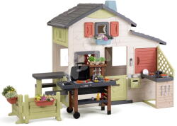 Smoby Căsuța prietenilor cu grătar pentru bucătari Friends House Life Smoby extensibilă cu filtru UV (SM810300-R) Casuta pentru copii
