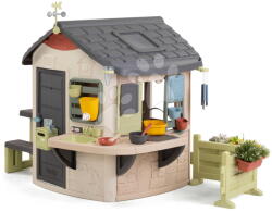Smoby Căsuță cu grădină în față Bucătăria de Noroi Life Smoby cu blat extensibil și filtru UV, recomandată de la 24 luni (SM810303-I) Casuta pentru copii