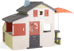 Smoby Căsuța Prietenilor cu masă sub umbrelă de soare Friends House Life Smoby extensibilă cu filtru UV (SM810300-X) Casuta pentru copii