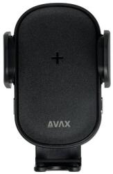 AVAX Autós töltő, vezeték nélküli, szellőzőrácsra, AVAX „WH600 Freely+, fekete (AXWH600)