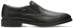 Clarks Férfi mokaszin - ChilverGo GTX vízálló bőr félcipő - méret 40 - fekete, belebújós elegáns üzleti lábbeli, Gore-Tex membrán, prémium természetes bőr