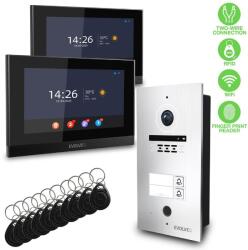 EVOLVEO DoorPhone ID-2, 2-vezetékes 2 lakáshoz RFID, ujjlenyomat és ONVIF kamera támogatással (DP-ID-2-S)