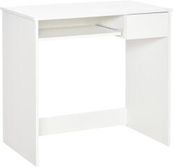 HomCom Birou PC Alb & Stejar 80×45×75 cm - Ideal Dormitor sau Acasa | Aosom Romania (836-410WT)