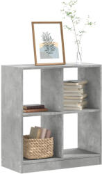 vidaXL Betonszürke Szerelt Fa Könyvespolc 68, 5 x 32 x 75 cm