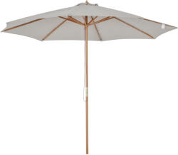 Outsunny Umbrelă de Grădină cu Șnur și Deschidere Reglabile, Ø300x250 cm, Gri | Aosom Romania (840-065GY)