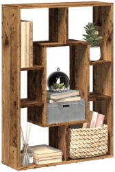 vidaXL Antik Fa Színű Szerelt Fa Könyvespolc 63 x 20 x 90 cm