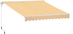 Outsunny Copertina de soare Outsunny pliabila, impermeabila, Portocaliu, Alb, 295x245cm | Aosom RO (840-150OG)