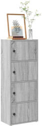 vidaXL Szürke Sonoma Színű Szerelt Fa Könyvespolc 40x24x102 cm