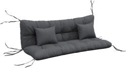 Outsunny Set de 4 Perne pentru Sezut si Spatar de Exterior, Inclusiv 2 Perne Decorative, Hidrofobe, pentru Canapea sau Leagan, Gri | Aosom Romania (84G-356V00CG)