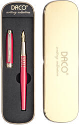 DACO Stilou metalic Daco ST112R, penita tip F, Motiv trandafir rosu (ST112R)