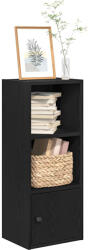 vidaXL Könyvespolc Fekete Tölgy 31x24x77 cm Gépesített Fa