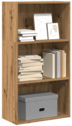 vidaXL Kézműves Tölgy Színű Szerelt Fa Könyvespolc 60 x 30 x 114 cm