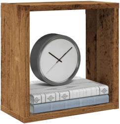 vidaXL 4 db Antik Fa Színű Szerelt Fa Fali Kockapolc 30x15x30 cm