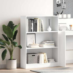 vidaXL Fehér Szerelt Fa Könyvespolc 80 x 24 x 109 cm