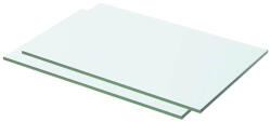 vidaXL 2 db Átlátszó Üveg Paneles Polc 50x25 cm